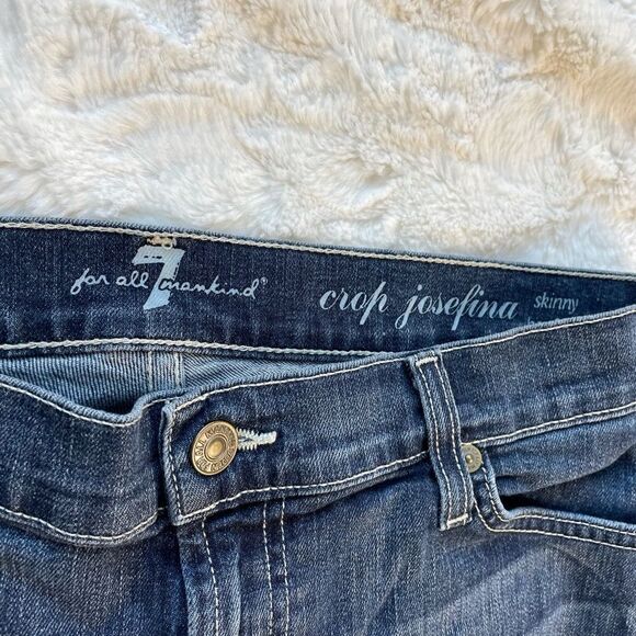 7 For All Mankind Crop Josefina Skinny Boyfriend Capri - Women’s 27 - Picture 7 of 10